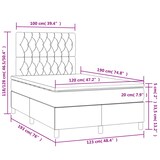 thumbnail of vidaXL Boxspringbett mit Matratze & LED Blau 120x190 cm Stoff