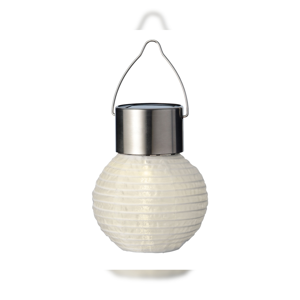 Lumineo Solargartenleuchte 9cm LED Solarleuchte Lampion Solarlampen Solarlampion Außenleuchte Hängeleuchte Solar Gartenleuchte Balkon Außen Weiß