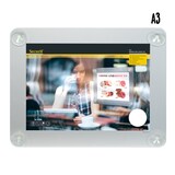 thumbnail of Securit® Porte-affiche A3 pour vitrine - Gris - Avec 4 ventouses - Double-face