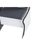 thumbnail of Eckbankgruppe „Argentina“ 4 Tlg. Set Sitzbank Eck-Truhenbank gepolstert + Esstisch klappbar + 2xHocker grau weiß