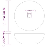 thumbnail of vidaXL Aufsatzwaschbecken Mehrfarbig Rund Ø41x14 cm Keramik