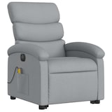 thumbnail of vidaXL Elektrischer Massagesessel mit Aufstehhilfe Hellgrau Stoff