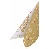 thumbnail of Airlaid Serviette Weihnachten Ilex in Gold , 40 x 40 cm, 50 Stück - APARTina