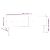 thumbnail of vidaXL LED Kopfteil mit LED-Lichtleisten Hellgrau 180 cm Polyester