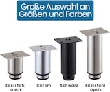 thumbnail of Möbelfüße verstellbar 4er Set 180-330mm Metall Edelstahl Optik 38mm Möbelbeine Metallfüße