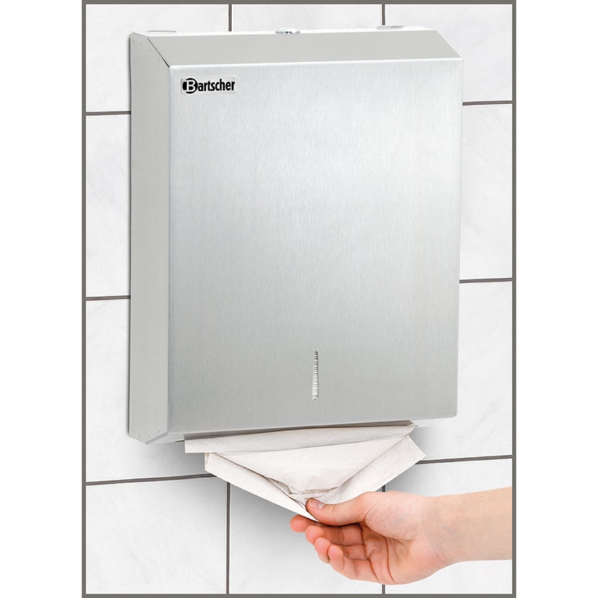 Bartscher Papiertuchspender, CNS gebürstet