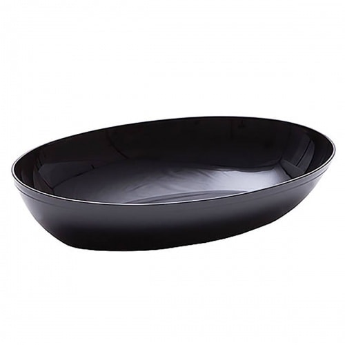 Einweg Servierschüssel Schwarz oval 945ml aus Plastik, 1 Stück - Mank