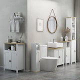 thumbnail of kleankin mueble bajo lavabo mueble de lavabo con pie con 2 puertas y estante ajustable sin lavabo 60x30x60 cm blanco