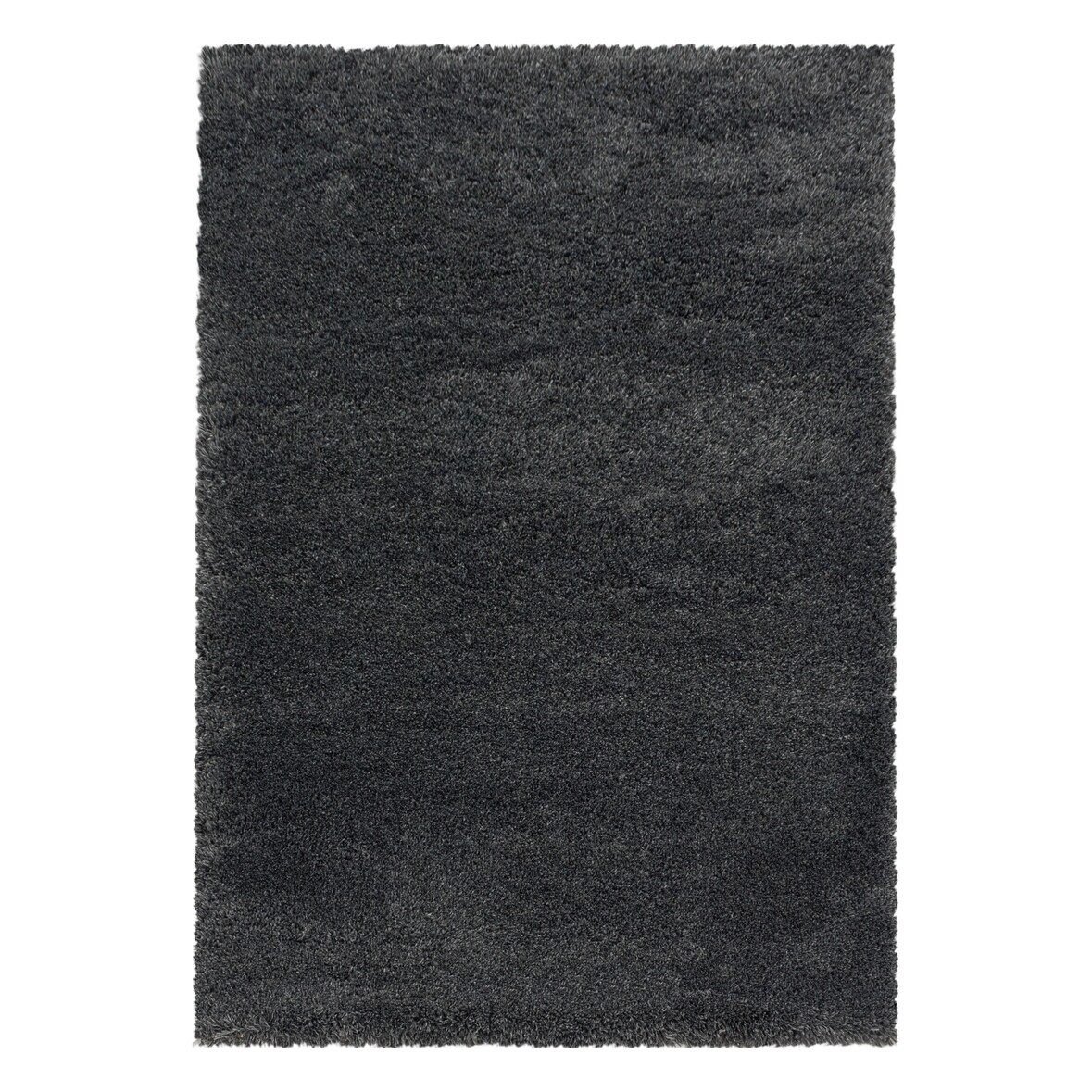 Teppich Schlafzimmer Hochflor Unifarben Samtweich Waschbar Strapazierfähig Wohnzimmer Grau 60x110 cm – SALZACH von Kadima Design