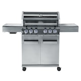 thumbnail of CHEF CUISINE Gasgrill, Edelstahl / Stahl, 145 x 56 x 117 cm, 4 Hauptbrenner, Infrarot-3D-Brenner, Ablagetisch, mit LED-Licht, fahrbar, silber