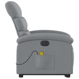 thumbnail of vidaXL Elektrischer Massagesessel mit Aufstehhilfe Hellgrau Stoff