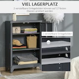 thumbnail of Aktenschrank Metallschrank 75x33x110 cm mit Lamellentüren und 2 verstellbaren Einlegeböden Grau für Büro und Haushalt