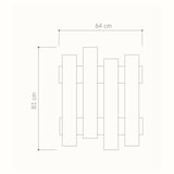 thumbnail of Dmora Garderobe/Kleiderbügel Dpons, Kleiderhalter, Wand-Kleiderständer-Struktur, Wandgarderobe, 64x4h79 cm, Weiß