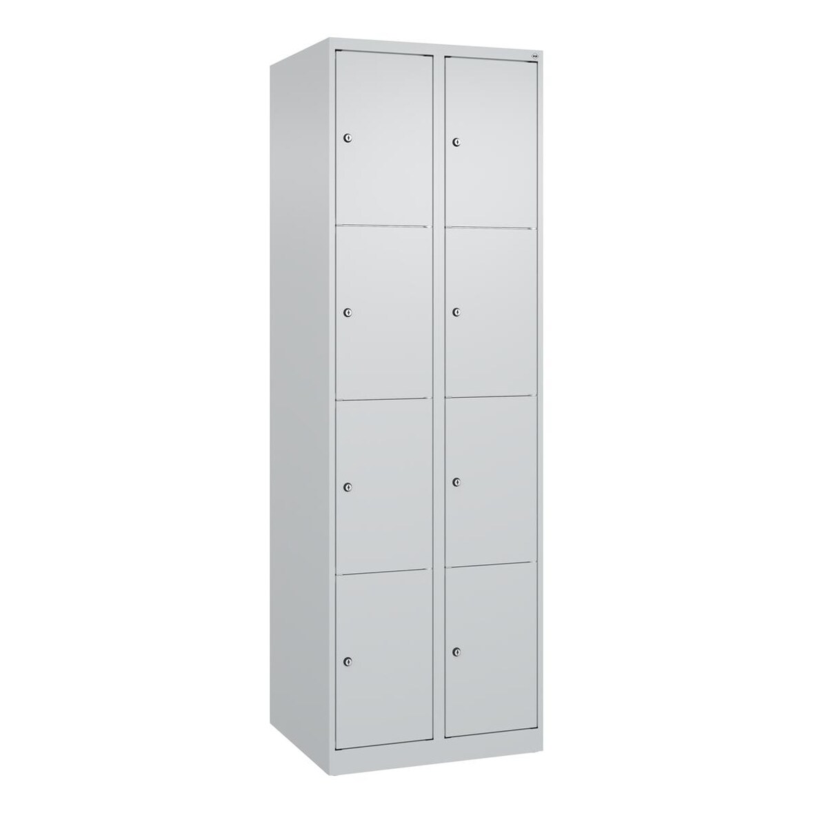C+P Schließfachschrank Classic PLUS, 2 Abteile, 1850x600x500mm, 7035/7035