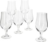 thumbnail of 6x Hook Pilsglas 350ml mit Fuß Biergläser klar 0,35L aus Glas Biertulpe Party