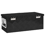 thumbnail of DELUKE® Aluminiumbox mit Deckel - Abschließbar Alubox Deichselbox Alu Anhängerbox Werkzeugkiste Metall Transportbox Metallkiste, 60x23,5x23cm Schwarz