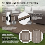 thumbnail of ML-Design – WPC Abschlussleiste – gerade 30x2x7,5 cm Dunkelbraun | Holzoptik, geriffelt, für Terrassenfliesen