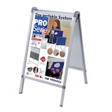 thumbnail of FRANKEN Plakatständer Kundenstopper A1 mit Klapprahmentechnik, freistehend, doppelseitig, Aluminiumrahmen, Outdoor PRO, BS1309