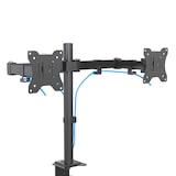 thumbnail of SVITA MOKPO Monitorhalterung 2 Monitore 15-27 Zoll Tisch Höhenverstellbar mit Neigung VESA 75/100 Schwarz