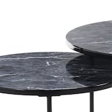 thumbnail of Oreste Luchetta Set 2 tavolini OMAHA BLACK MARBLE H.49,5 x L.50 x P.50