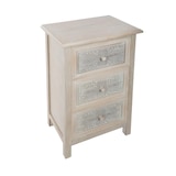 thumbnail of Meuble Commode en bois blanchi  3 tiroirs H 80 cm