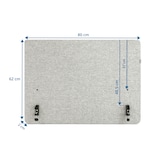 thumbnail of Akustik Tischtrennwand FLEXMIUT D SIDE 80 cm hellgrau hjh OFFICE