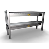thumbnail of Keramische verwarmde aanrechtplank, 2 standen, 1200W, met 6 verwarmingselementen van elk 250W.