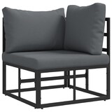 thumbnail of vidaXL Gartensofa-set mit Kissen 7 pcs Schwarz Aluminium