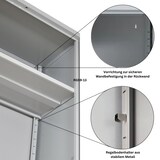 thumbnail of PROREGAL Stahlschrank BEE mit 5 lackierten Fachböden | HxBxT 195x92x50cm | Grau-Lichtbau | Werkstattschrank Werkzeugschrank Aktenschrank