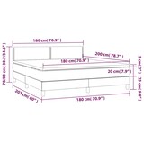 thumbnail of vidaXL Boxspringbett mit Matratze & LED Dunkelgrün 180x200 cm Samt