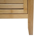 thumbnail of Badkamermeubel HWC-B18, ladekast, 4 deuren bamboe 100x50x30cm