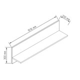 thumbnail of VCM Wandregal Usilo Weiß H. 30 x B. 102 x T. 20 cm