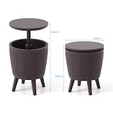 thumbnail of COSTWAY Tavolo refrigerante 38L, resistente esterni, tavolino per giardino e feste (Marrone)