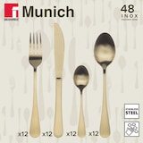 thumbnail of BERGNER - Bestekset 48-delig van roestvrij staal in champagnekleur - Munich