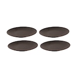 thumbnail of Palmer Flache Teller-Set Ruston, 4 x FrühStücksteller aus Steinzeug Ø 22 cm, Teller dunkelbraun, spülmaschinenfest - Modernes Steinzeug