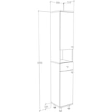thumbnail of VCM Badmöbel Hochschrank Nilosi Weiß H. 185  x B. 30 x T. 31 cm