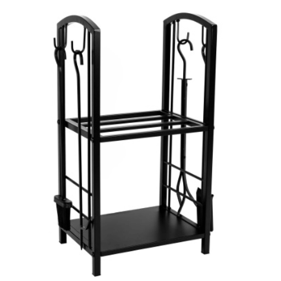 Kaminholzregal mit Kaminbesteck 4tlg 2666