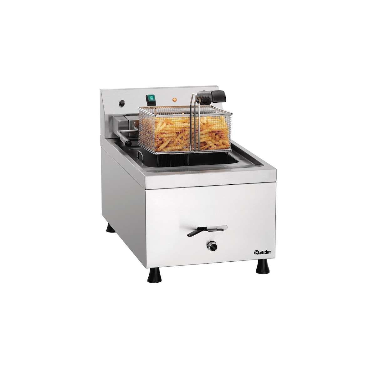Fritadeira eléctrica simples em aço inoxidável 12 litros PRO, 9000 W, 400 V - TRI