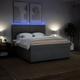 thumbnail of vidaXL Boxspringbett mit Matratze Dunkelgrau 180x200 cm Stoff