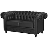 thumbnail of HOMCOM Moderno Divano Due Posti Chesterfield in Ecopelle Marrone Scuro
