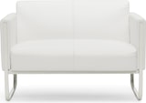 thumbnail of Loungesofa ARUBA Gestell weißgrau Kunstleder 2-Sitzer weiß hjh OFFICE