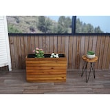 thumbnail of Pflanzkasten HWC-L21, Pflanzkübel Blumentopf Hochbeet, eckig 41x63x23cm Outdoor Akazie Holz FSC®-zertifiziert, braun