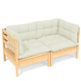 thumbnail of vidaXL 2-Sitzer-Gartensofa mit Creme Kissen Massivholz Kiefer