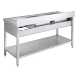 thumbnail of GastroHero Spültisch Basic 16x6 mit 2 Becken links