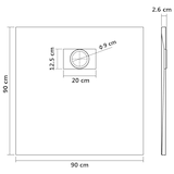 thumbnail of vidaXL Duschwanne SMC Weiß 90×90 cm