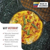 thumbnail of Victoria Sartén Hierro Fundido Curado Inducción 30cm, Apta Fuego, Barbacoa, Horno Cast Iron Skillet, VIC-36706, Negro