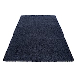 thumbnail of Teppich Hochflor Unifarben Polypropylen Wohnzimmer Shaggy Marineblau Rechteckig 120x170 | Kadima Design