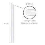 thumbnail of DeinPack Bubble Tea Trinkhalme 100 Stück – Transparente Strohhalme 20 cm x Ø12 mm aus PP – Abgeschrägte Spitze zum Anstechen