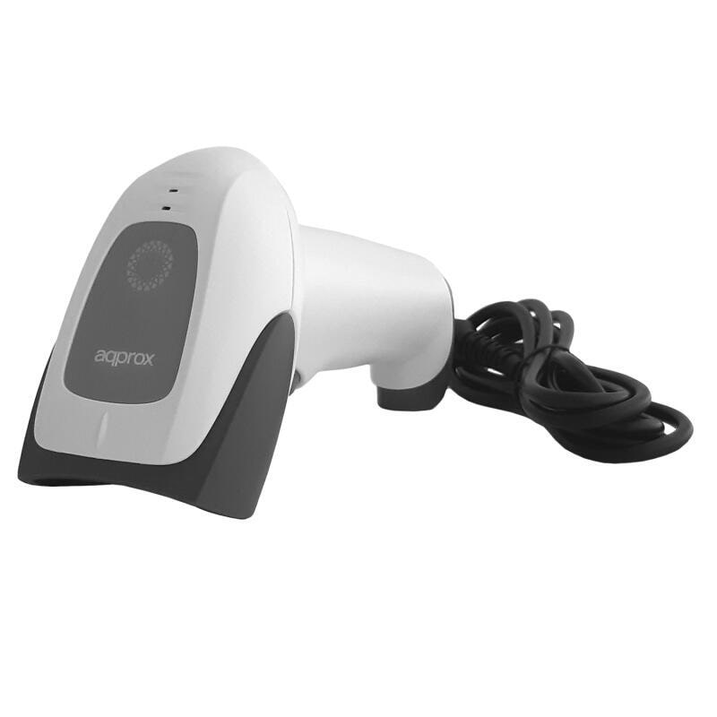 Barcode Scanner Approx Appls22Wh Barcode Scanner White 2D/1D Interface Usb Trigger Manual Or Automatic Warning Led Reading And B