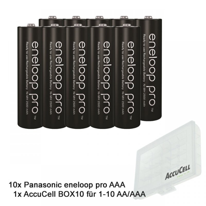Panasonic eneloop Pro, Ready-to-Use Ni-MH Akku, AAA Micro, min. 930 mAh, 500 Ladezyklen mit AccuSafe